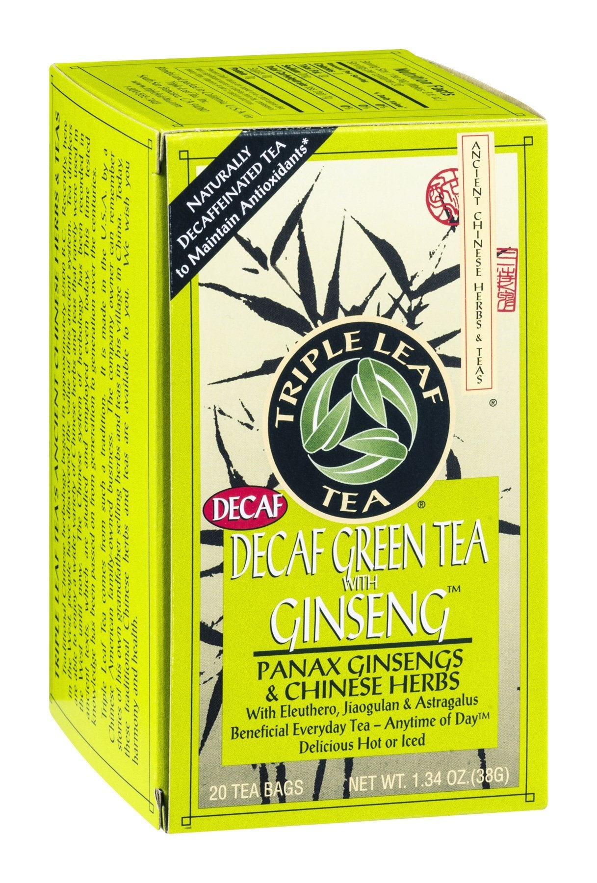 Decaf Green Tea w/Ginseng 20 BAG