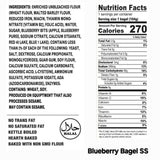 Elie's 10 Blueberry, 10 Plain 10 Cinnamon raisin and 10 Sesame Bagels- 40 total individually wrapped Extended shelf life Bagels
