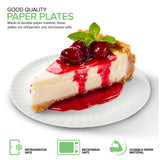 6-Inch Paper Plates Uncoated, Everyday Disposable Dessert Plates 6" Paper Plate Bulk, White, 300 Count, Stock Your Home