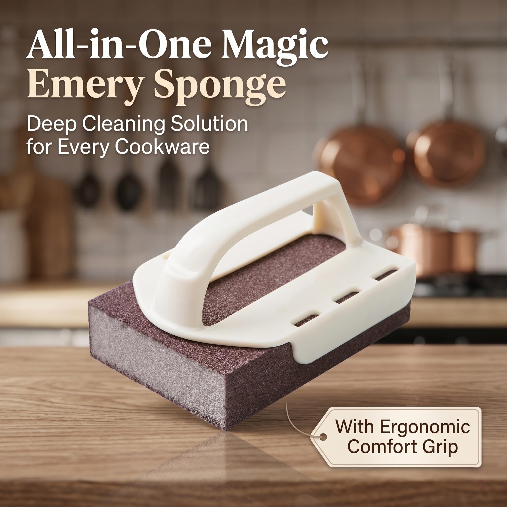 Magic Emery Cleaning Sponge,Heavy Duty Nano Sponge Eraser, Magic Carbide Cleaning Sponge for Rust & Grease Remover, Steeli Sponge Alternative, Magic