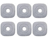 6 Pack 9 Inch Square Microfiber Mop Pad Refill Compatible with True & Tidy SPIN-800 TrueClean Mop M16 Spin Mop and Most Square Spin Mop & Bucket