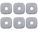 6 Pack 9 Inch Square Microfiber Mop Pad Refill Compatible with True & Tidy SPIN-800 TrueClean Mop M16 Spin Mop and Most Square Spin Mop & Bucket
