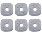 6 Pack 9 Inch Square Microfiber Mop Pad Refill Compatible with True & Tidy SPIN-800 TrueClean Mop M16 Spin Mop and Most Square Spin Mop & Bucket