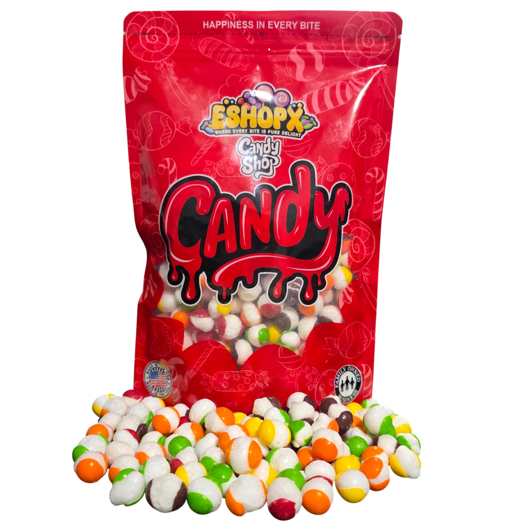 EshopX Freeze Dried Candy - Premium Freeze Dried Crunchy Candy With an Enhanced Flavor (10 oz, Original Rainbow) - Perfect for Gifting & Snacking