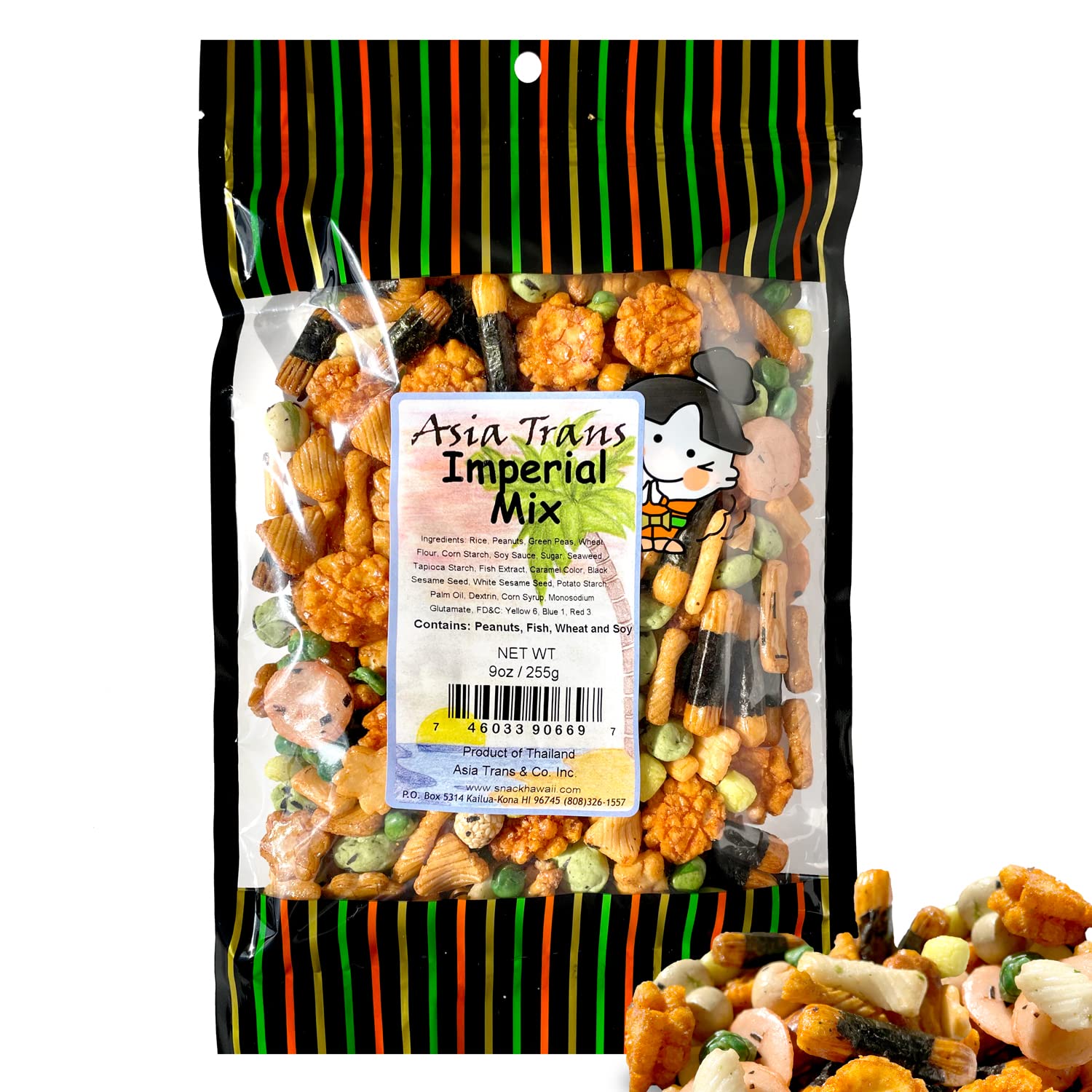 Traditional Imperial Mix Arare Rice Crackers - Mochi Crunch Asian Snack Mix - Assorted Shapes and Flavors - Sweet, Salty, and Umami Taste - Crunchy