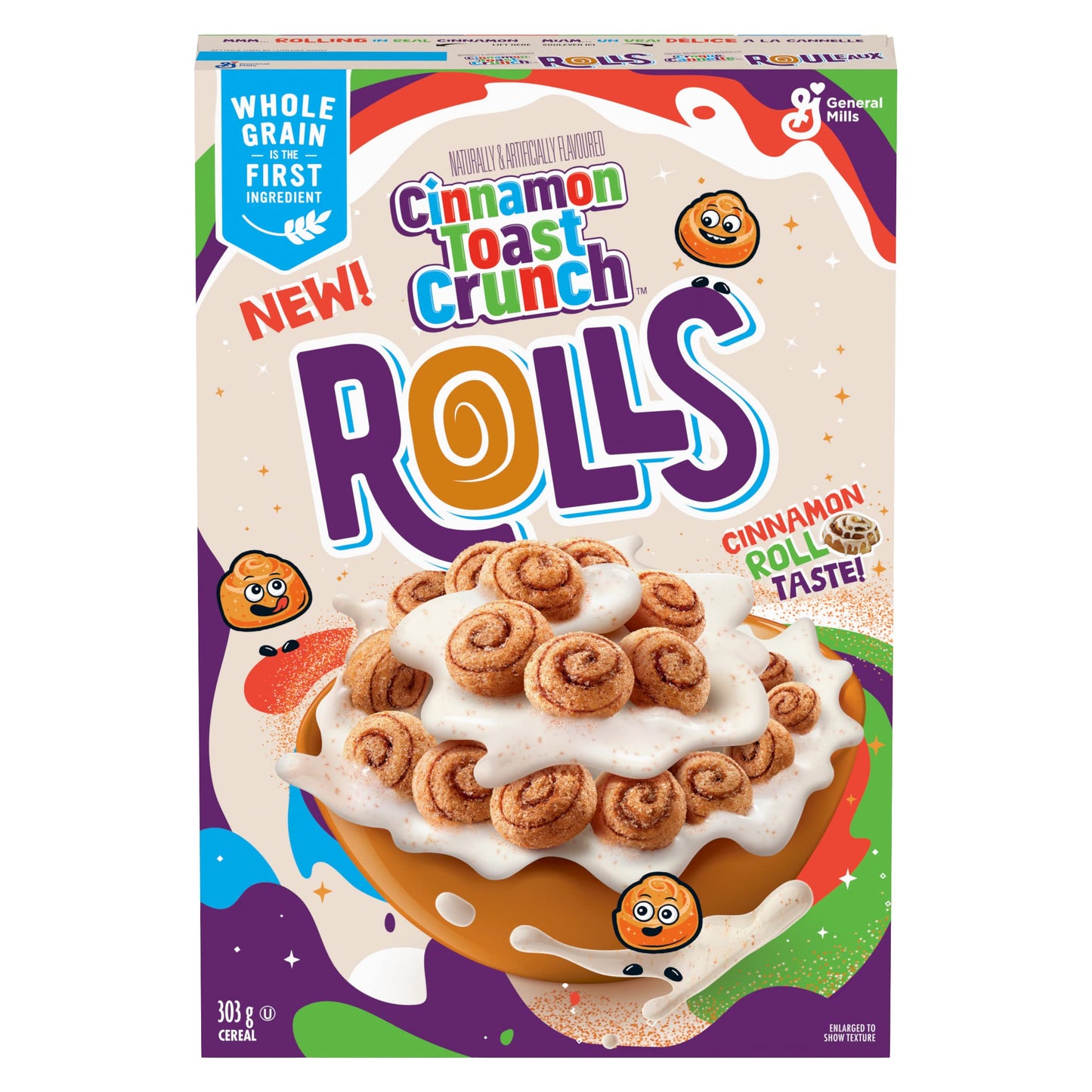 Cinnamon Toast Crunch Rolls Cereal, 303g/10.6 oz. Box (Imported from Canada)