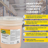 Zep Professional Heavy-Duty Powdered Concrete Cleaner, 40Lb. Bucket, Biodegradable, Dissolves Quickly and Removes Tough, Embedded Soils (R02934)