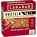 Larabar Cinnamon Nut Protein Bars, Peanuts and Almonds, 11g Protein, 5 Ct, 7.95 oz