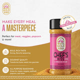 White Gold Chef’s Kiss All Purpose Seasoning with Pink Himalayan Sea Salt - Gourmet Seasoned Salt Blend Perfect for Cooking Meats & Vegetables