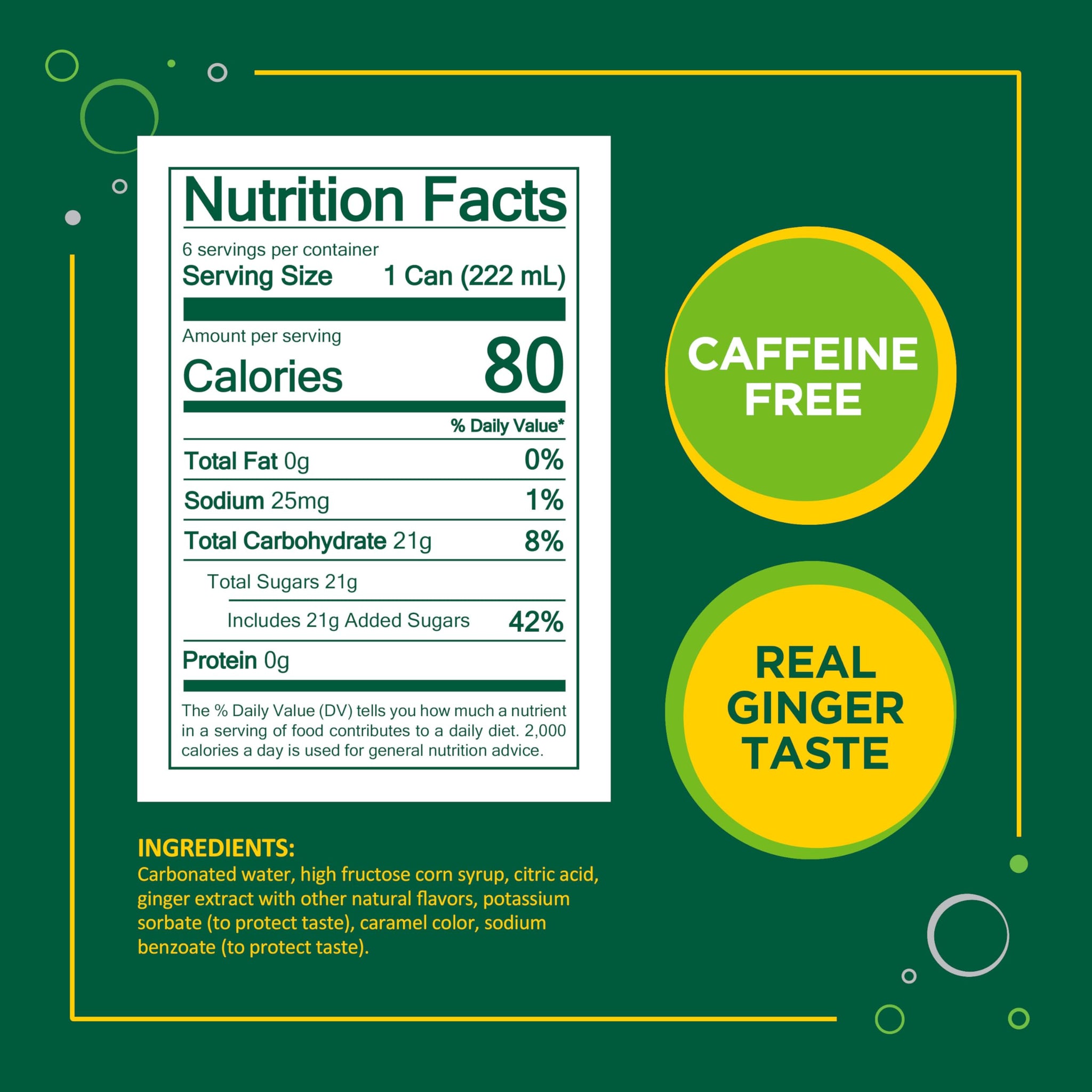 Seagram's Ginger Ale, 7.5 fl oz, 6 Count