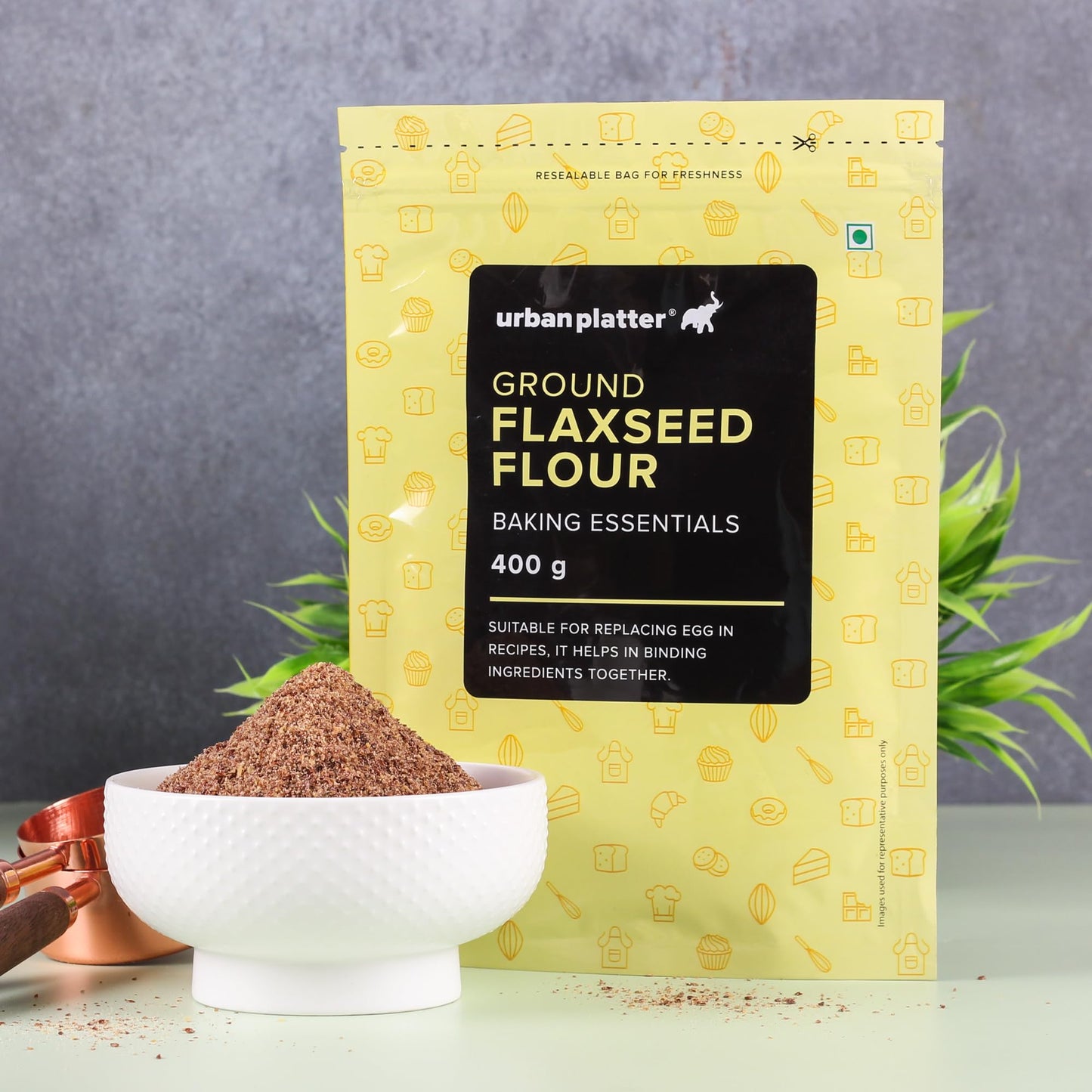 Urban Platter Whole Ground Flax Seed Flour, 400g