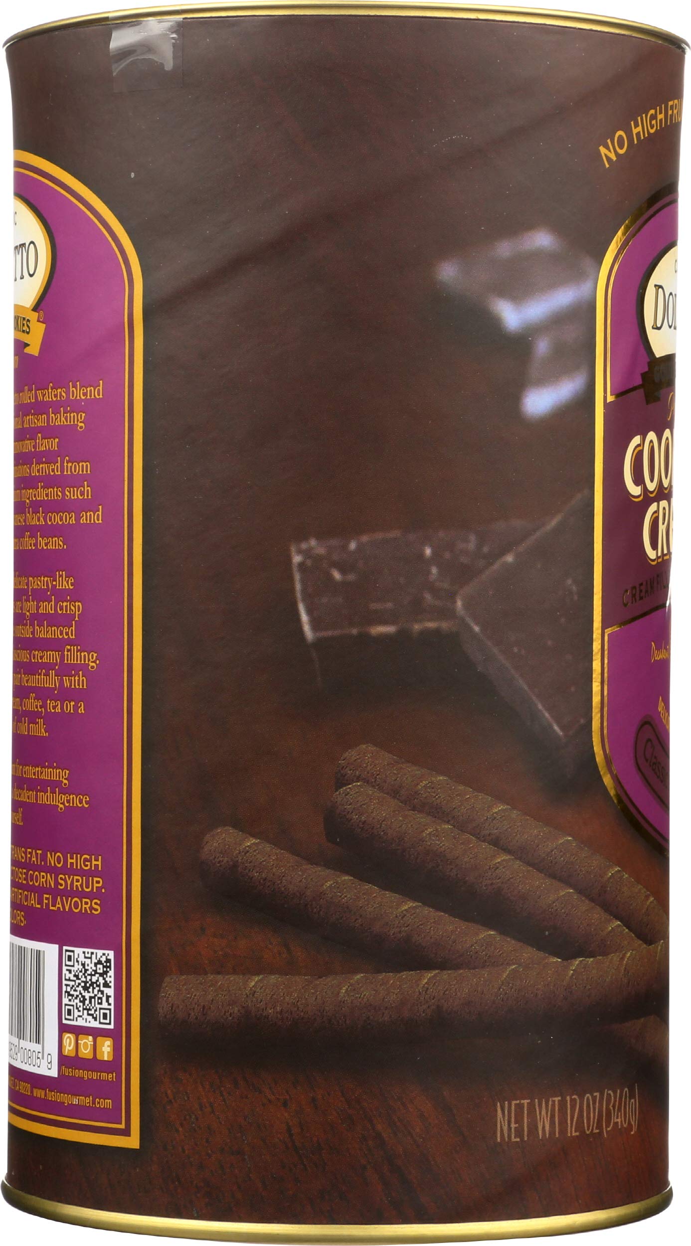 DOLCETTO Dolcetto Wafer Rolls Cookies Cream, 12 OZ