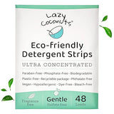 LAZY COCONUTS Laundry Detergent Sheets - Sulfate-free, Gentle - For Sensitive Skin, Baby, Hand Wash - Eco Friendly, Natural, Hypoallergenic, Sulfate