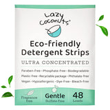 LAZY COCONUTS Laundry Detergent Sheets - Sulfate-free, Gentle - For Sensitive Skin, Baby, Hand Wash - Eco Friendly, Natural, Hypoallergenic, Sulfate