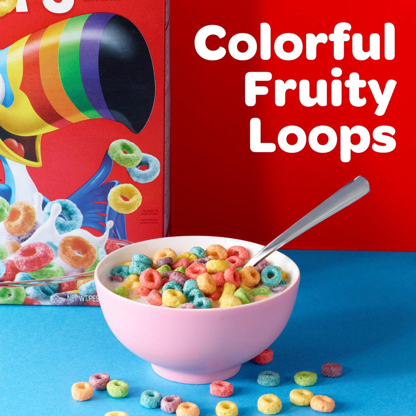 Kellogg's Froot Loops Breakfast Cereal, Good Source of Fiber, 15g Whole Grains, 32.1 oz