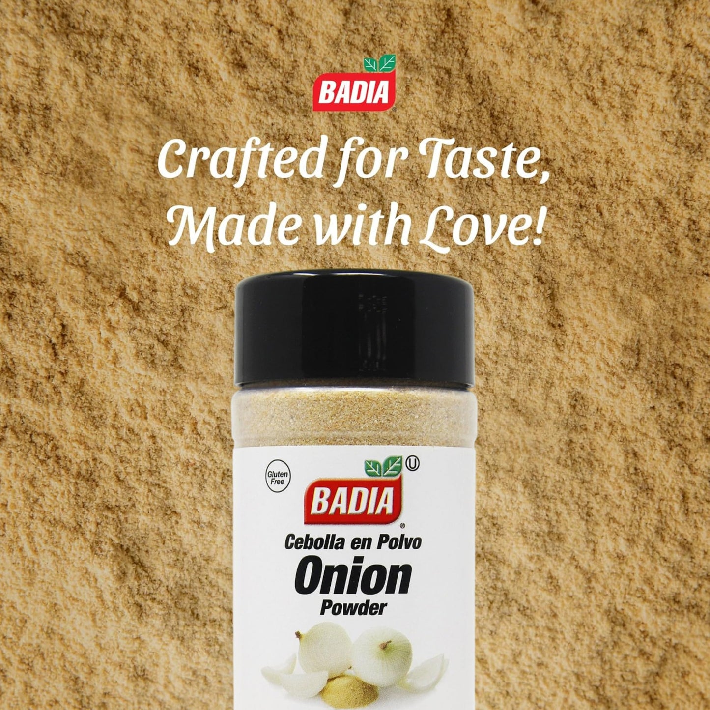 Badia Onion Powder, 9.5 oz - Pure Ground Onion Seasoning, Bold Sweet Savory Flavor, Gluten Free, No MSG, Kosher