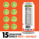 FrUve Super Water | Orange Grapefruit Flavor | 12 16oz Cans | Healthy Drink | Zero Sugar | Low Calorie Drink | Powerful Antioxidants | Boosts Immune