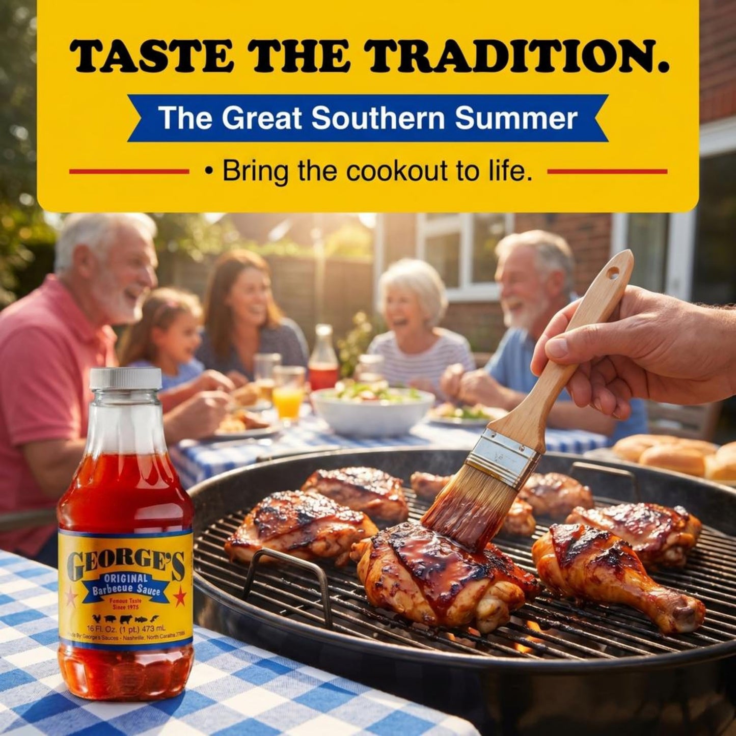 George's Original BBQ Sauce - Authentic Eastern North Carolina Vinegar-Based Family Recipe Since 1975 | Gluten-Free All-Natural Carolina Holy Water