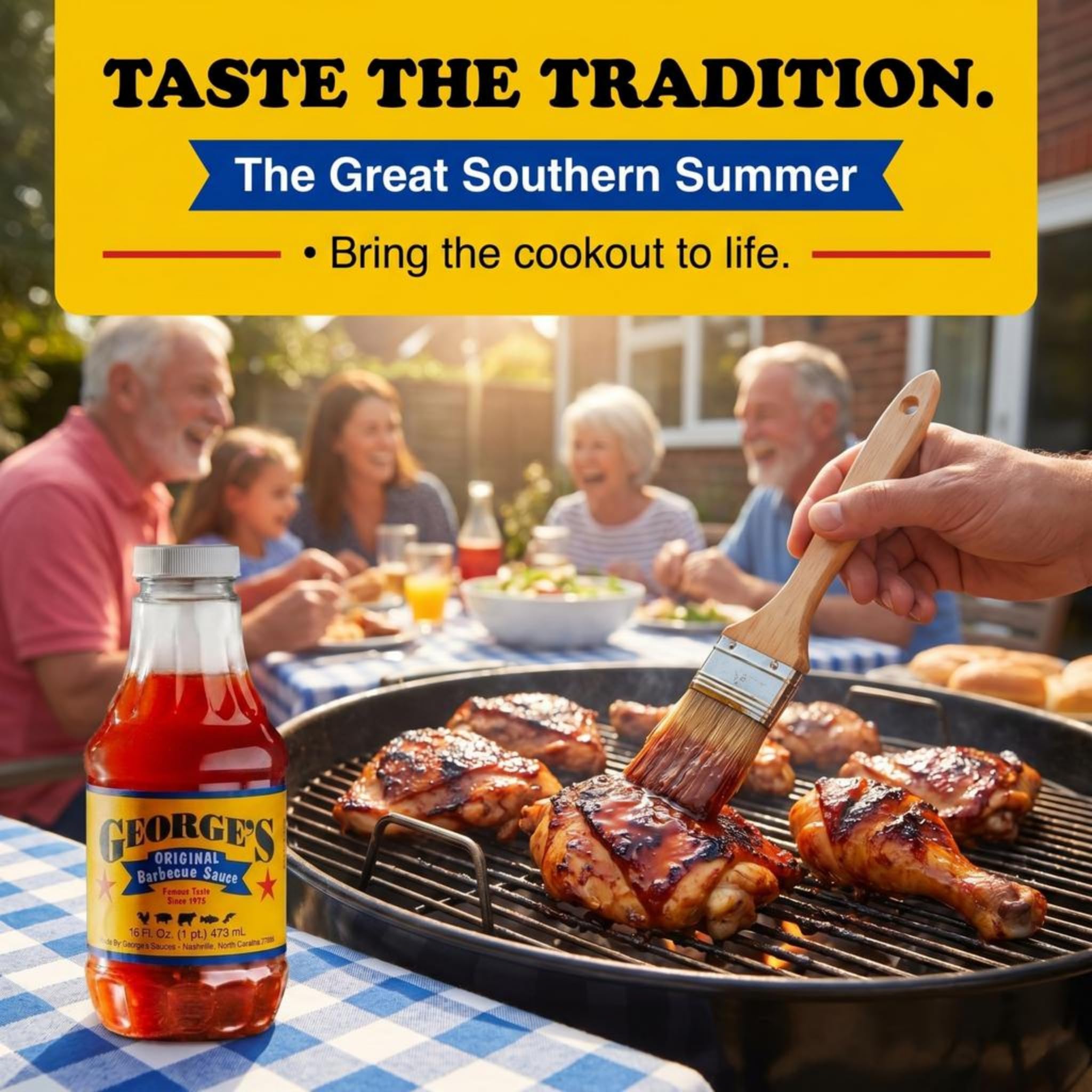 George's Original BBQ Sauce - Authentic Eastern North Carolina Vinegar-Based Family Recipe Since 1975 | Gluten-Free All-Natural Carolina Holy Water