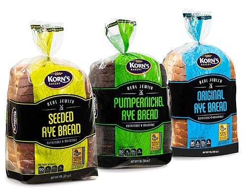 Rye Bread | 3 Flavor Variety Bundle | (1) Seeded Rye Bread, (1) Real Jewish Rye Bread ( Seedless) & (1) Pumpernickel Bread | 2-3 Day Shipping |16 oz