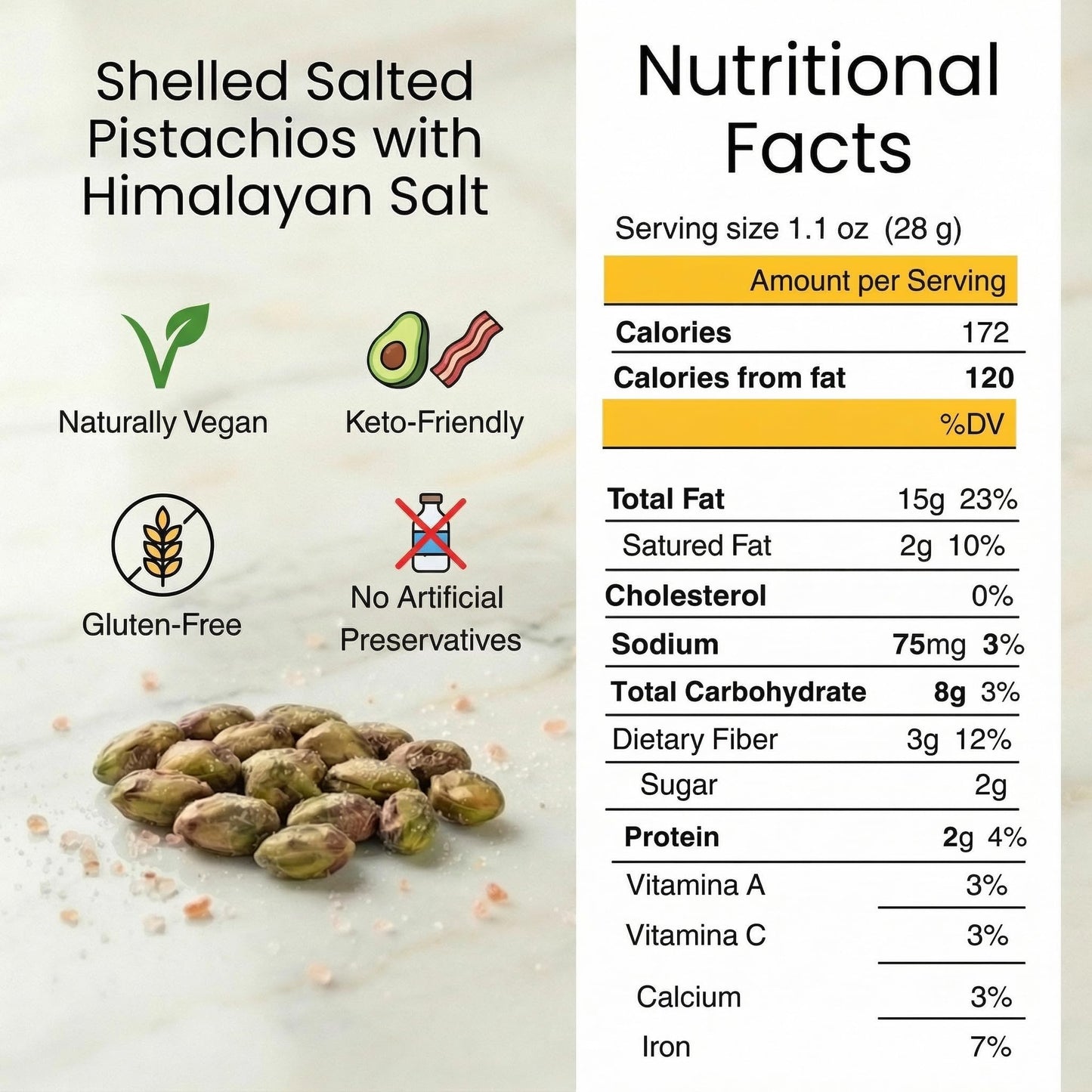 California Pistachio Kernels with Pink Himalayan Salt (2 Lbs) Shelled - Oven Roasted to Perfection in Small Batches - Farm Fresh Nuts Brand