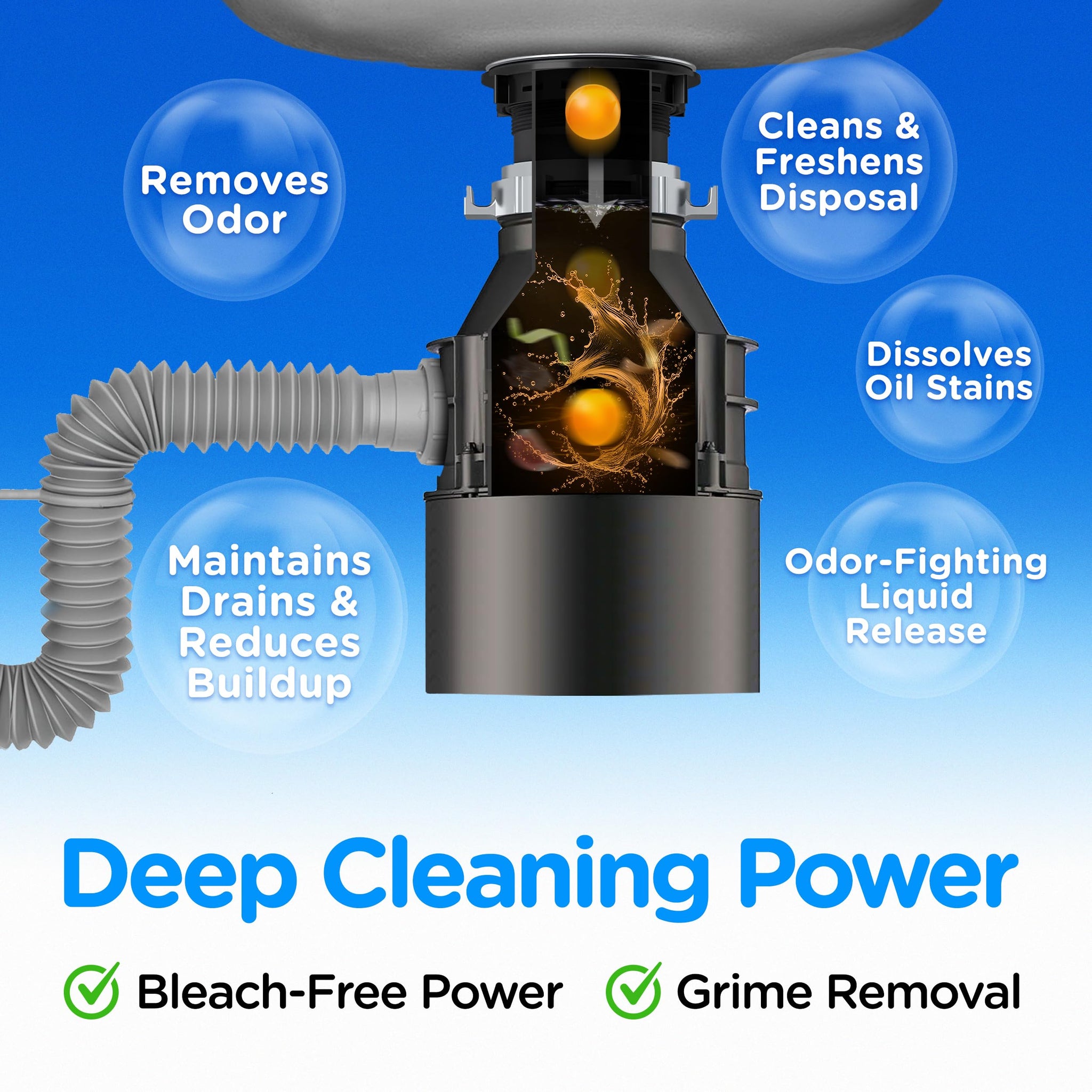 Compac Home Plink Garbage Disposal Cleaner and Deodorizer 60ct VALUE PACK - Orange