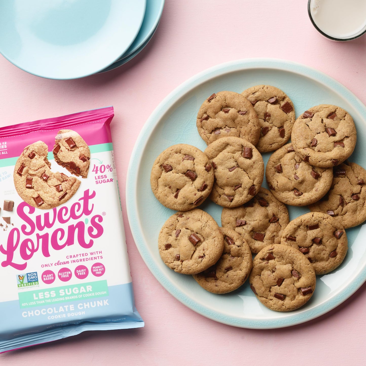 Sweet Loren's Gluten Free & Vegan Less Sugar Chocolate Chunk Cookie Dough