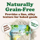 Food to Live Organic Cassava Flour, 8 Ounces - Non-GMO, Raw Yuca Root Powder, 100% Pure, Kosher, Vegan Superfood, Paleo, Bulk, Wheat Flour Substitute