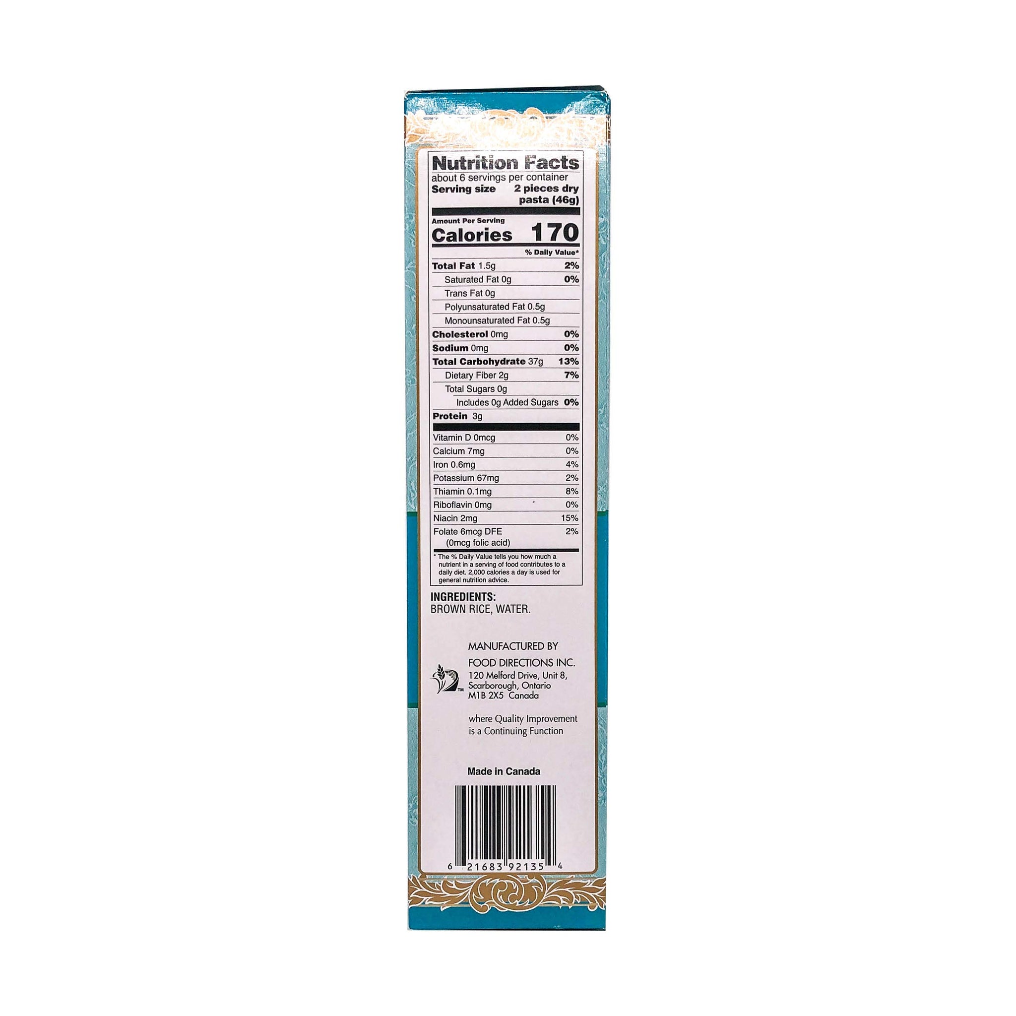 Tinkyada Brown Rice Lasagne w/ Rice Bran - 10 oz