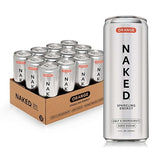 Naked Sparkling Energy Drink - Orange, Organic Caffeine, Organic Lemon Juice, Zero Sugar, No Sucralose, Naturally Sweetened, Clean Energy Drinks