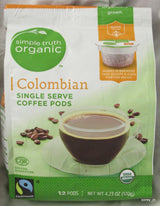 Simple Truth Organic Colombian Single Serve Coffee Pods