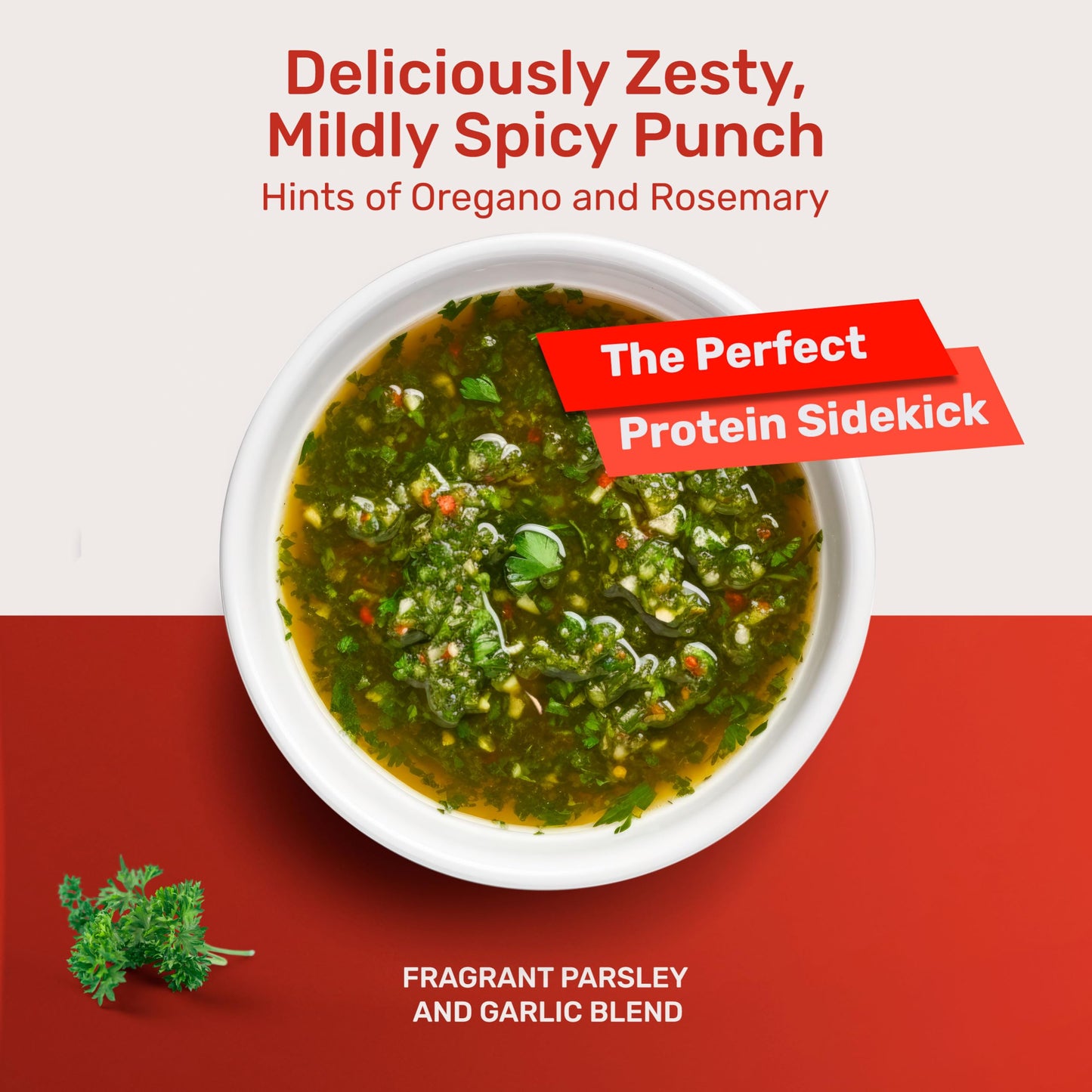 Gaucho Ranch Mild Hot Chimichurri Sauce, Zesty Gluten-Free Chimichurri Seasoning Blend with Fresh Organic Herbs, Premium Vegan Mild Hot Chimichurri