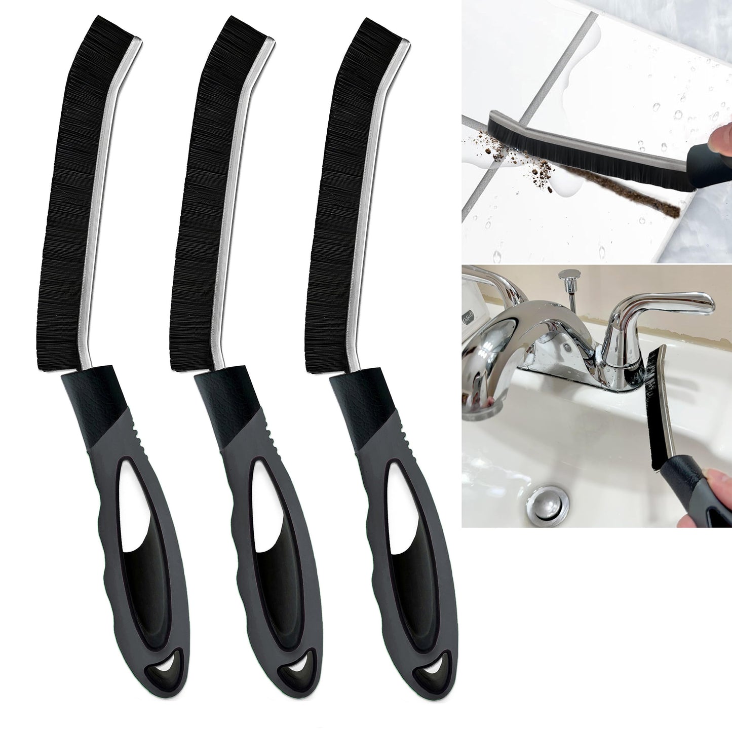 Crevice Cleaning Brush for Deep Cleaning Bathroom Tile, Kitchen Sink and Window Tracks, Multi-Purpose Hard Bristle Cleaning Brush for Household Use
