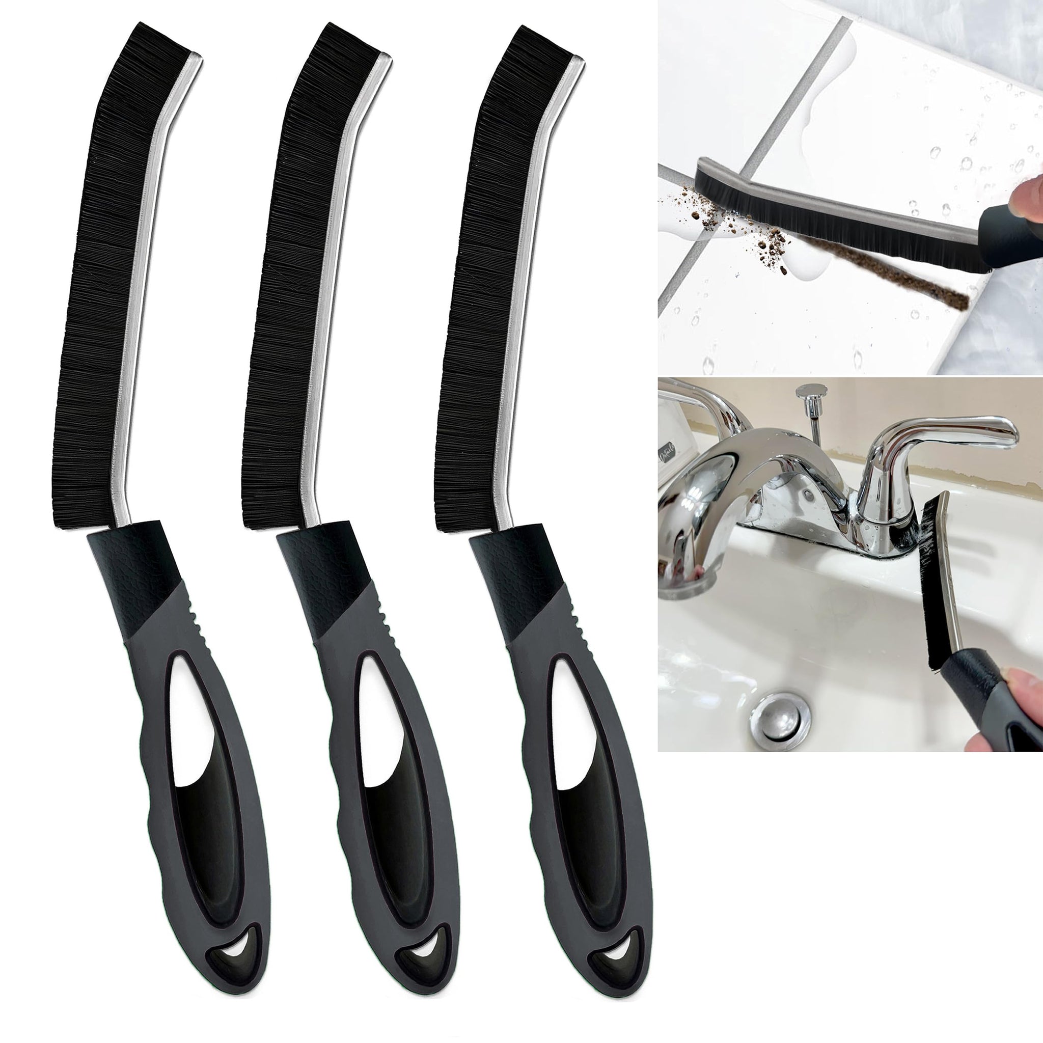Crevice Cleaning Brush for Deep Cleaning Bathroom Tile, Kitchen Sink and Window Tracks, Multi-Purpose Hard Bristle Cleaning Brush for Household Use