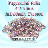 Soft Peppermint Puffs, Natural (2 Pound) Net Wt. 32oz. Soft Candy Peppermints
