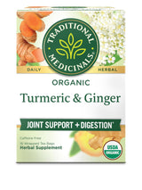 Traditional Medicinals Organic, Turmeric Tea with Ginger & Meadowsweet - Supports Normal Response to Inflammation - Kosher, Non-GMO, Caffeine-Free