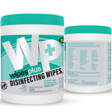 WIPESPLUS Disinfecting Surface Wipes Canister Bleach Free with Lemon Scent for Home and Business, 240 Count