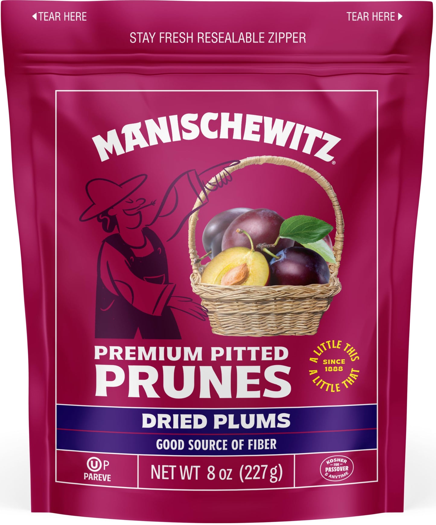 Manischewitz Dried Pitted Prunes, 8 oz