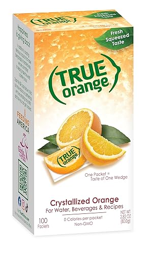 TRUE ORANGE Water Enhancer, Bulk Dispenser Pack - 100 Count (Pack of 1)| Zero Calorie Water Flavoring | For Water, Bottled Water, Iced Tea & Recipes |