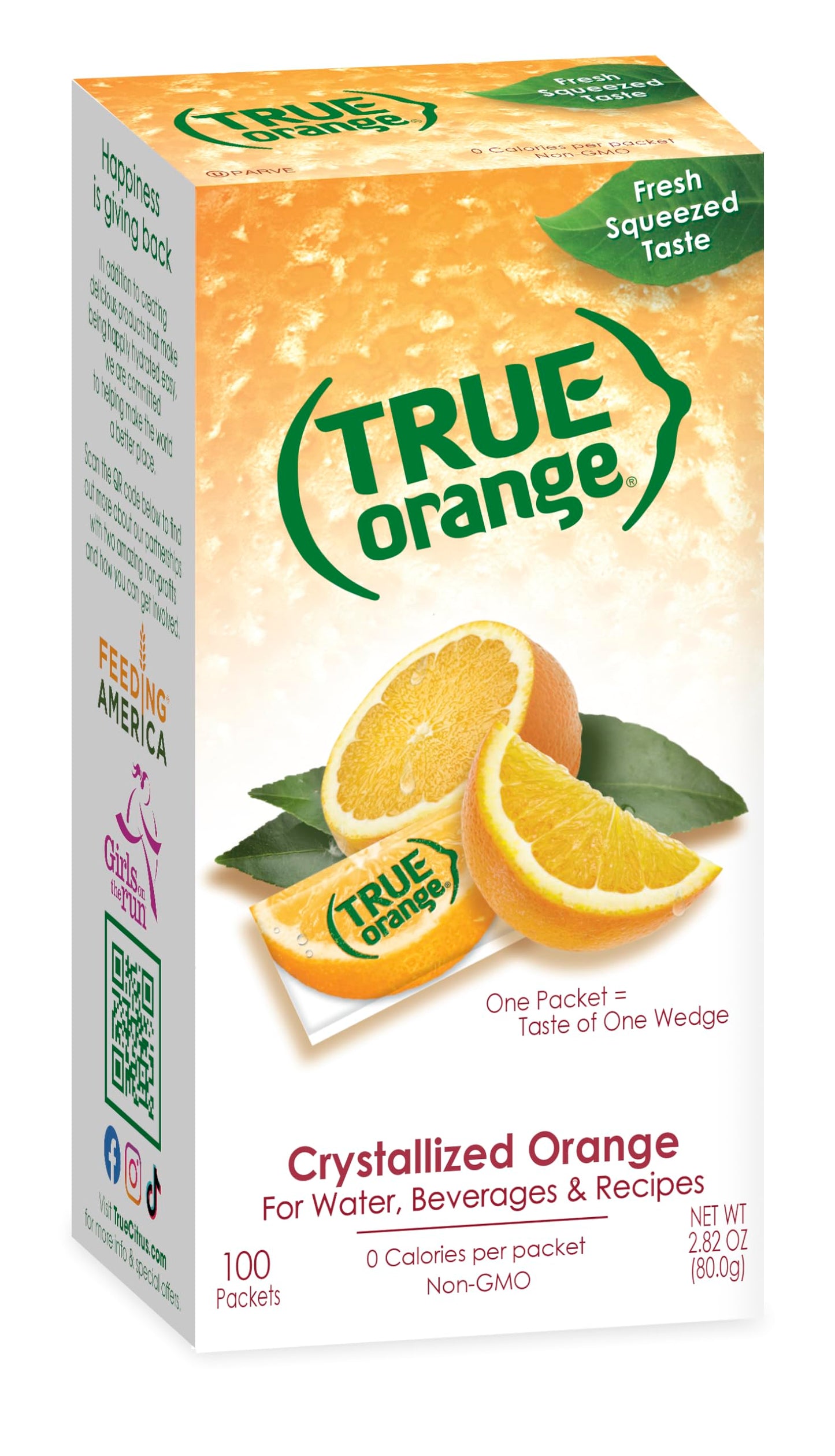 TRUE ORANGE Water Enhancer, Bulk Dispenser Pack - 100 Count (Pack of 1)| Zero Calorie Water Flavoring | For Water, Bottled Water, Iced Tea & Recipes |