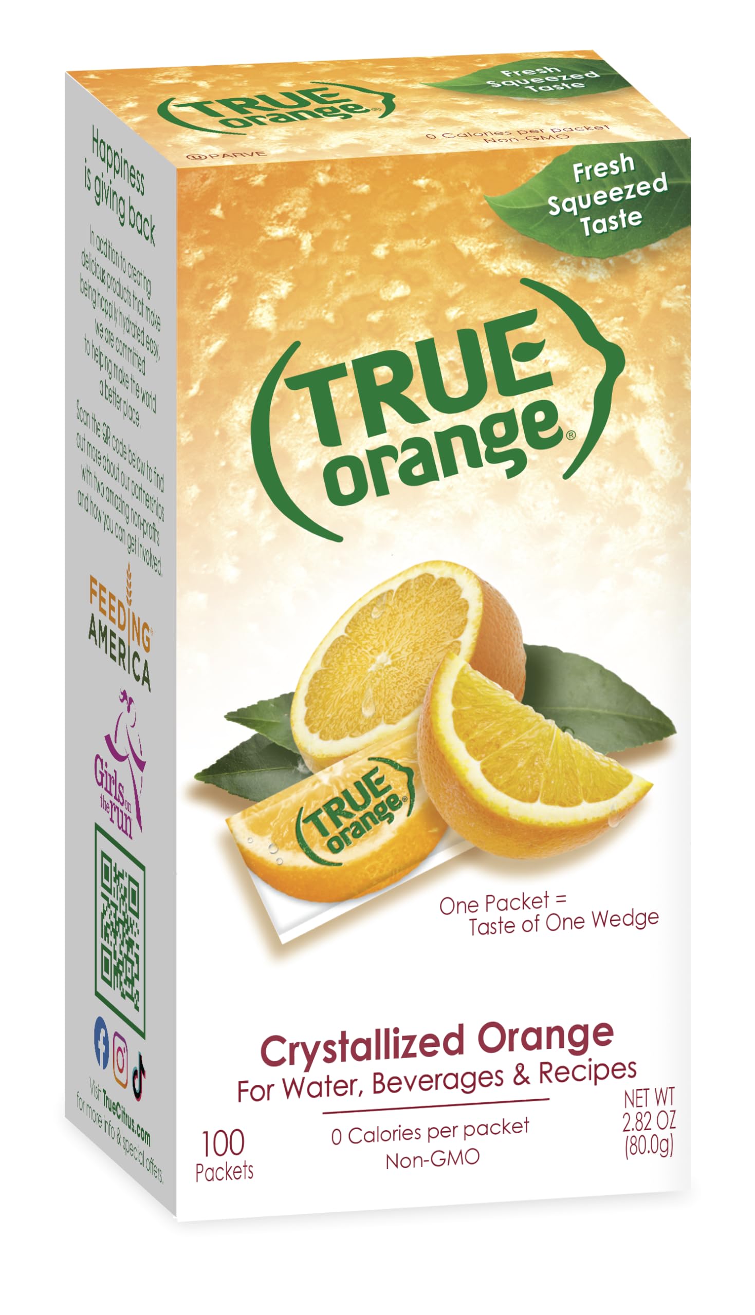 TRUE ORANGE Water Enhancer, Bulk Dispenser Pack - 100 Count (Pack of 1)| Zero Calorie Water Flavoring | For Water, Bottled Water, Iced Tea & Recipes |