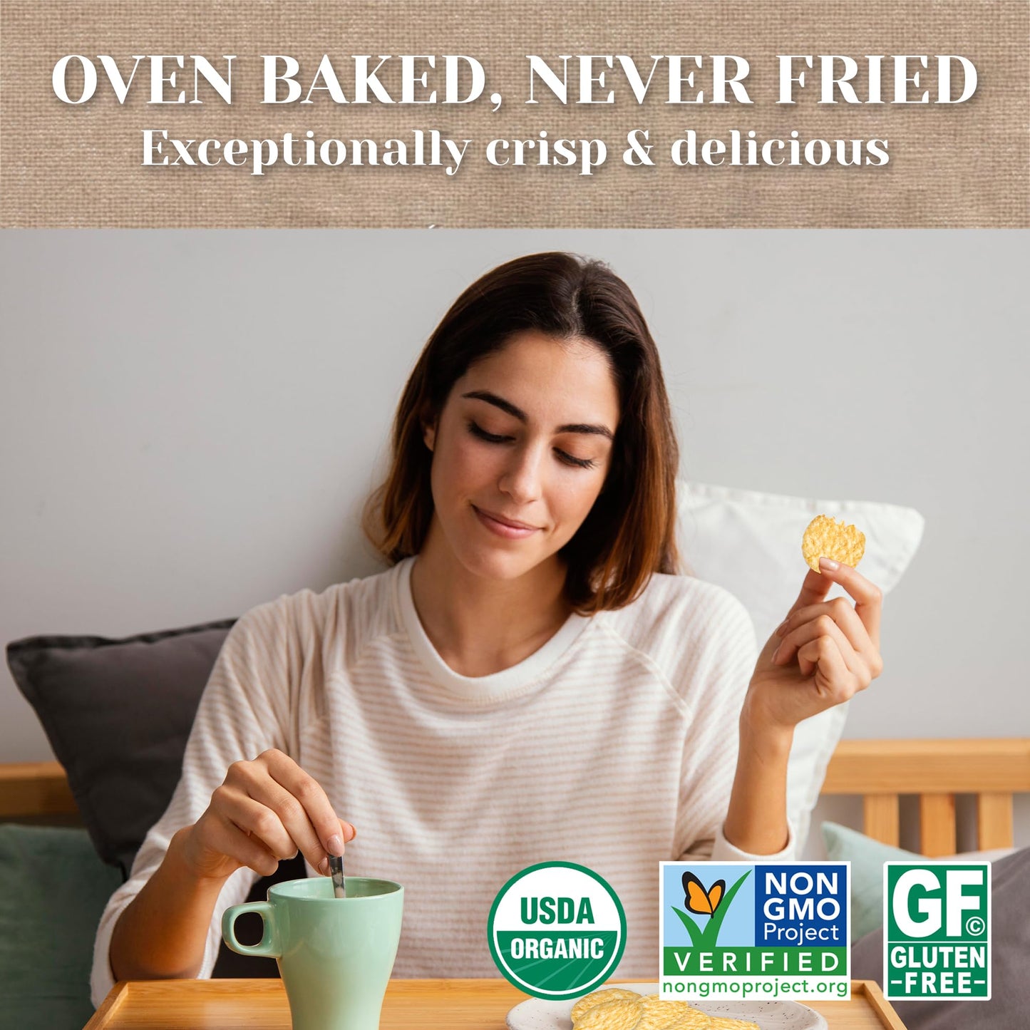Edward & Sons Organic Unsalted Plain Brown Rice Snaps - Oven Baked, Whole Grain, Gluten Free, No Added Oils, Non-GMO Project Verified, USDA Organic
