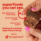 The Bomb Co. Blender Bomb Bar, Peanut Butter Cookie Dough, Superfood Snack Bar for Gut Health, Peanut Butter, Hemp Seeds, Chia Seeds, Flax Seeds, Sea