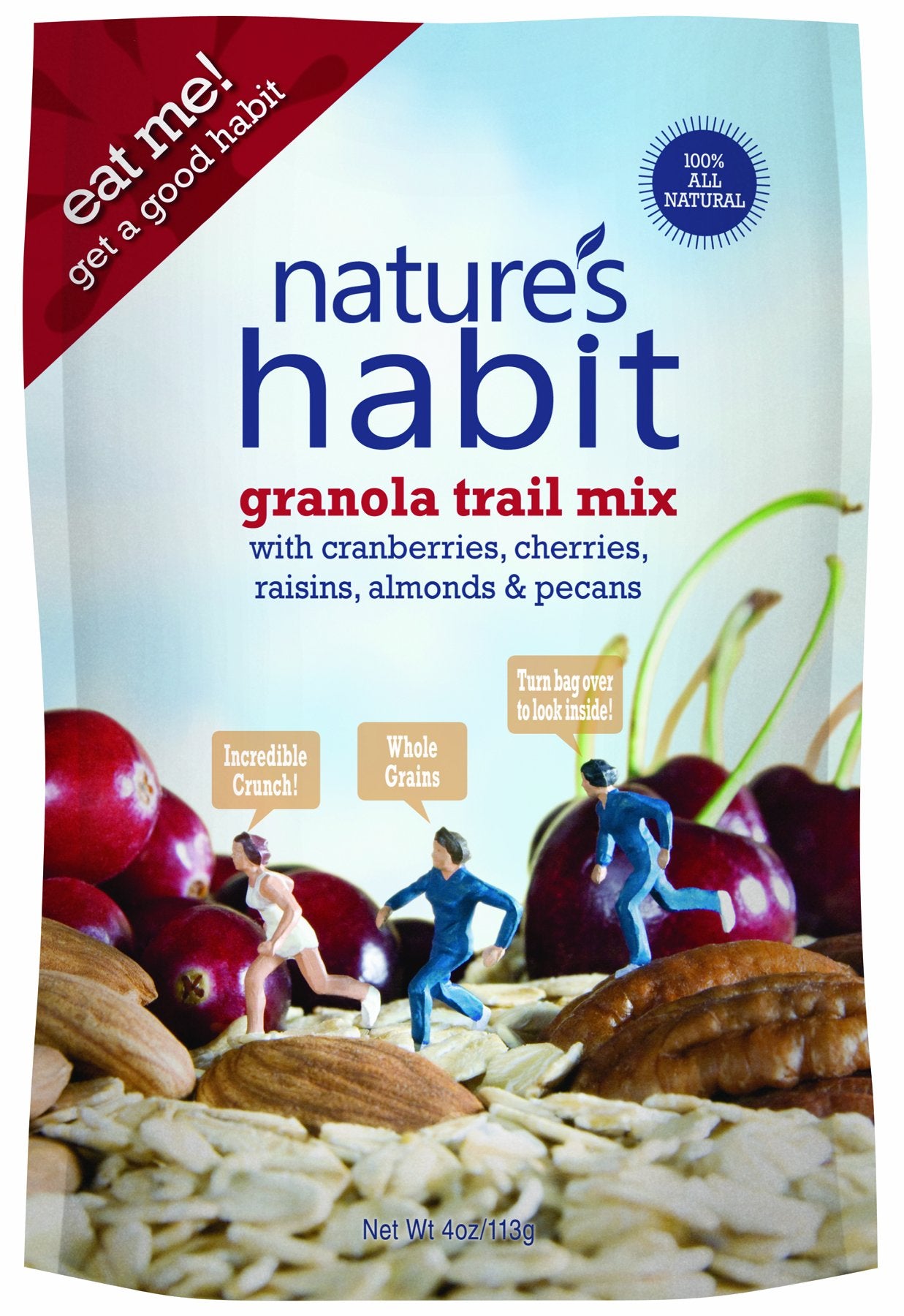 Nature's Habit Granola Trail Mix with Cranberries, Cherries, Raisins, Almonds and Pecans, 4oz