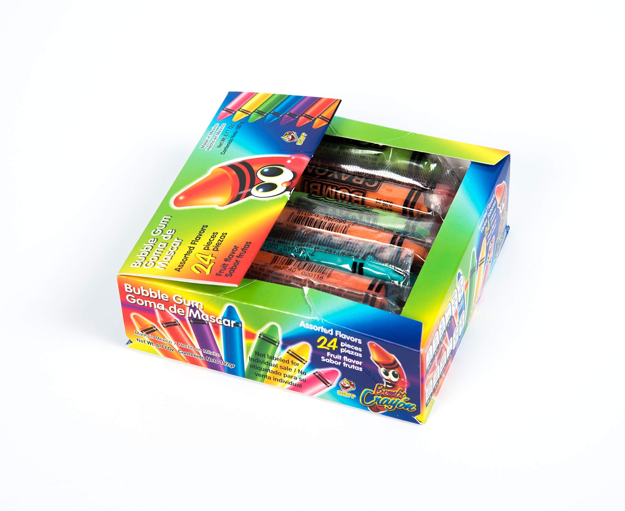 Bombi Crayon Mexican Chewing Gum 24 individually Sealed Packs in box