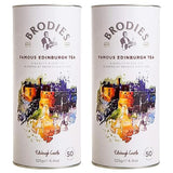 Brodies Tea, Famous Edinburgh Tea, Black Tea Imported from Scotland, Canister of 50 Bags (Pack of 2)