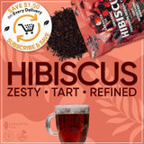 Organic Hibiscus 1lb Loose Leaf Tea | Naturally Tart & Refreshing Herbal Tea | Caffeine-Free | Dried Hibiscus Flowers for Hot or Iced | Non-GMO |