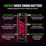 ØCAF Energy - Paraxanthine Energy Drink, Caffeine Alternative, Sugar Free, Raspberry Passionfruit, Smooth Focus & Alertness, No Jitters or Crash