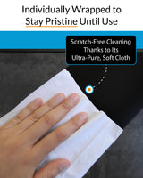 iCloth XL Screen Cleaning Wipes, Lint-Free and Streak-Free, Fast-Drying, Removes Dust, Fingerprints, and Smudges (20 XL Wipes)