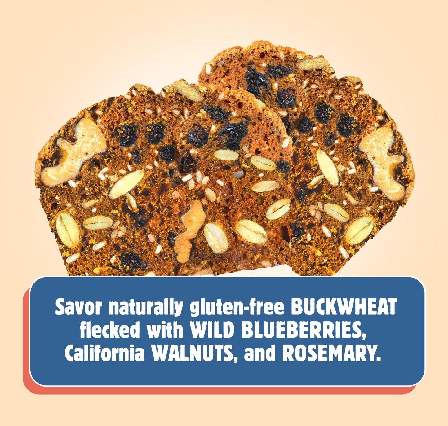 Maine Crisp Wild Blueberry Crisps - Gluten-Free Crackers With Blueberries, California Walnuts & Rosemary - Delicious Snack Crackers for Cheese Board